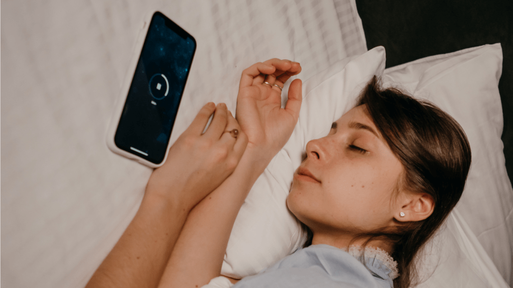 Sleeping with phone