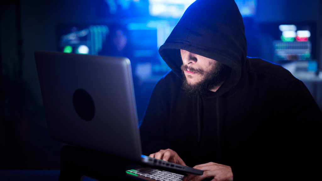 Man trying to hack personal info